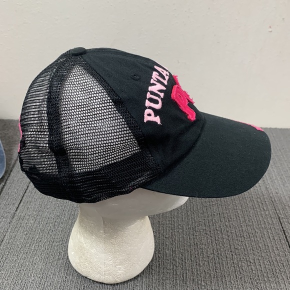 Punta Cana Republica Dominicana Trucker hat Womens OSFA Black Mesh Back Cap - Picture 8 of 12